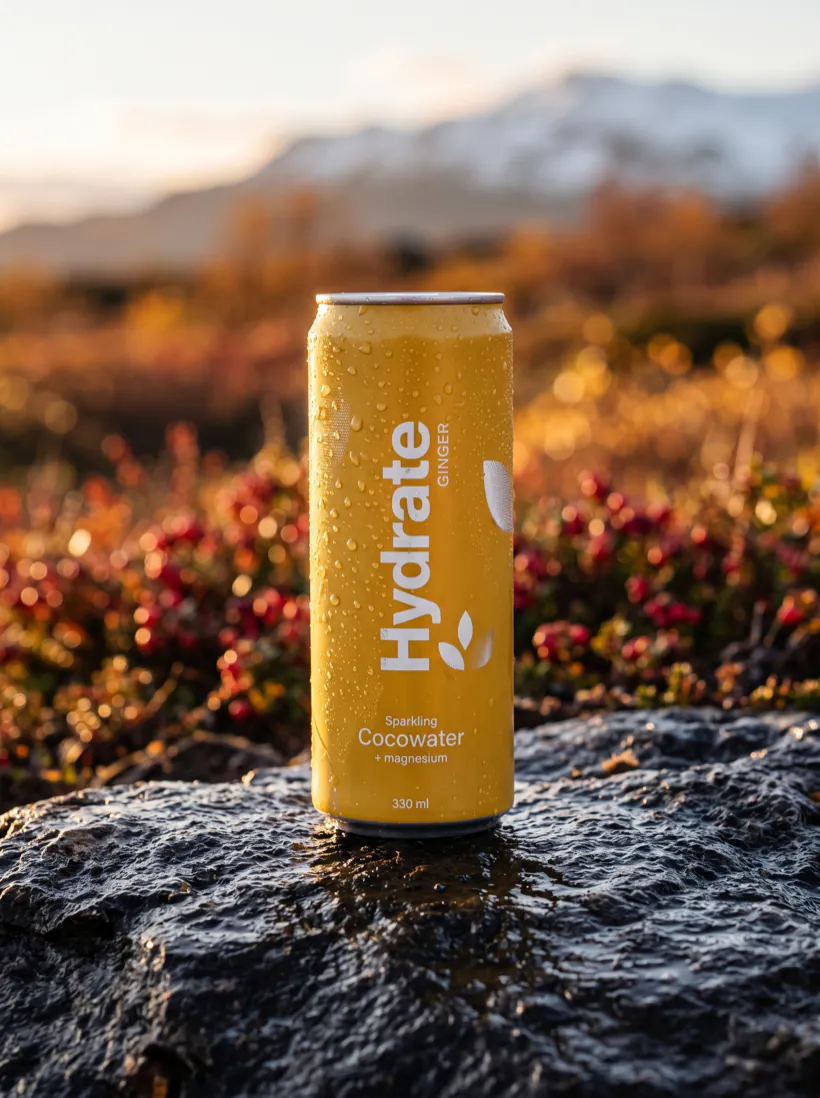Hydrate Real Ginger í gylltu haustljósi á hálendinu